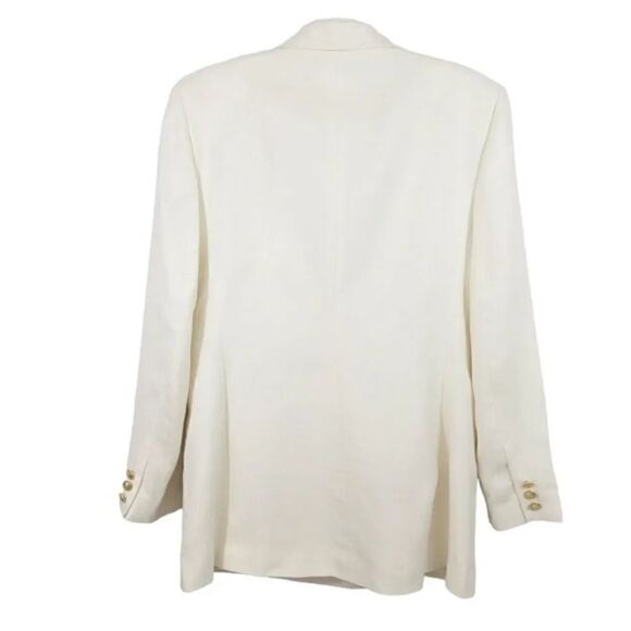 Vintage Talbots 2 PC Linen Blend Double-breasted Blazer Jacket and Skirt Suit 12 - Picture 6 of 16